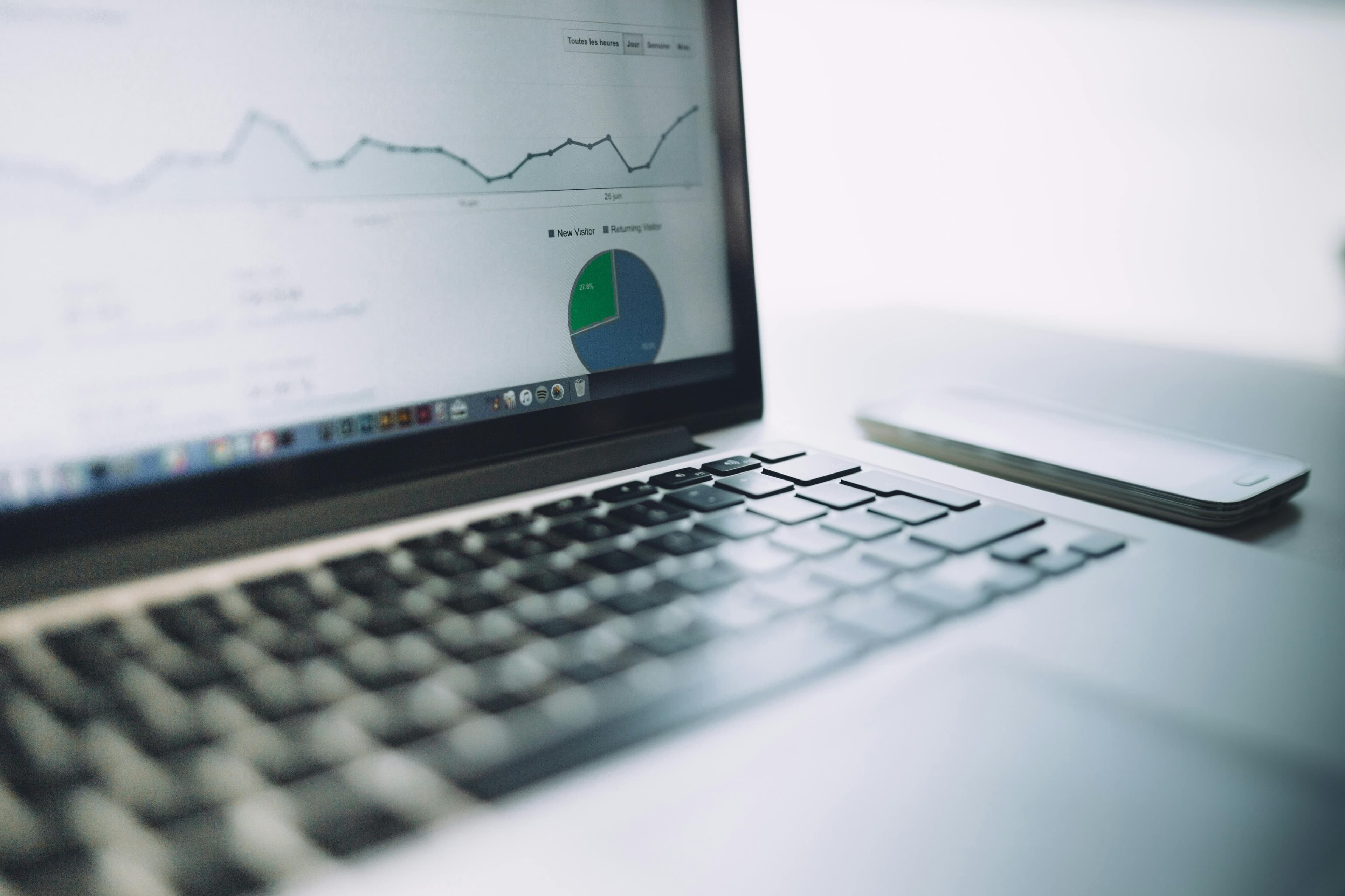 Analytics-Dashboard zeigt mobile Performance-Metriken