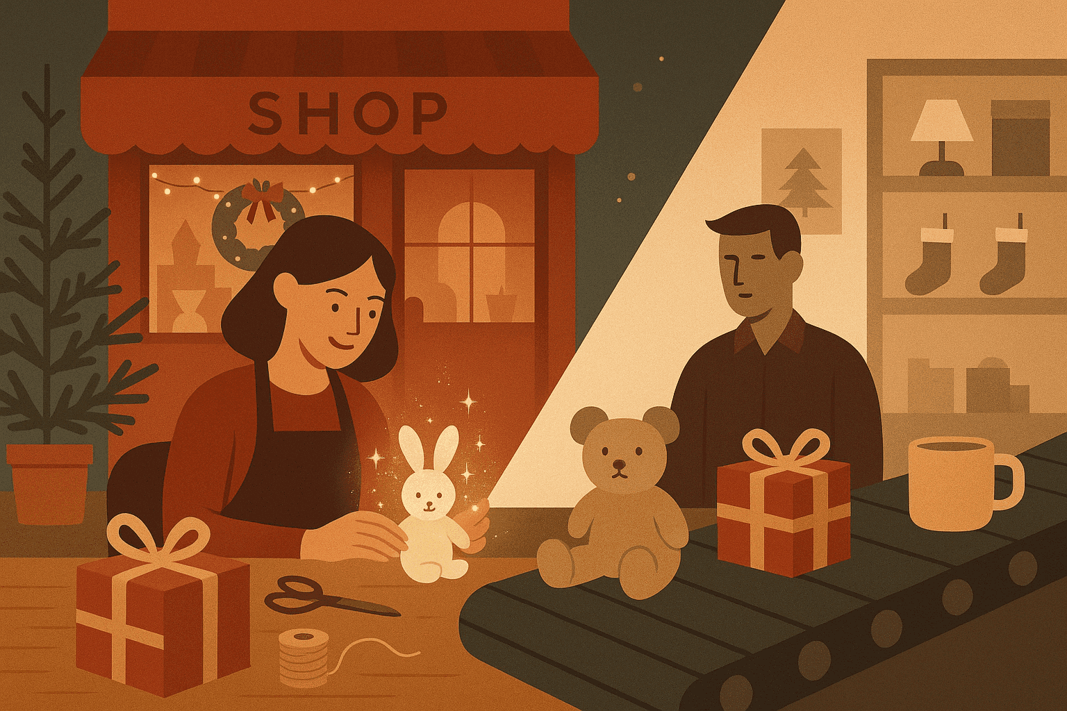 Weihnachtsgeschenke bei Selbstständigen kaufen: Warum lokale Unternehmen die bessere Wahl sind