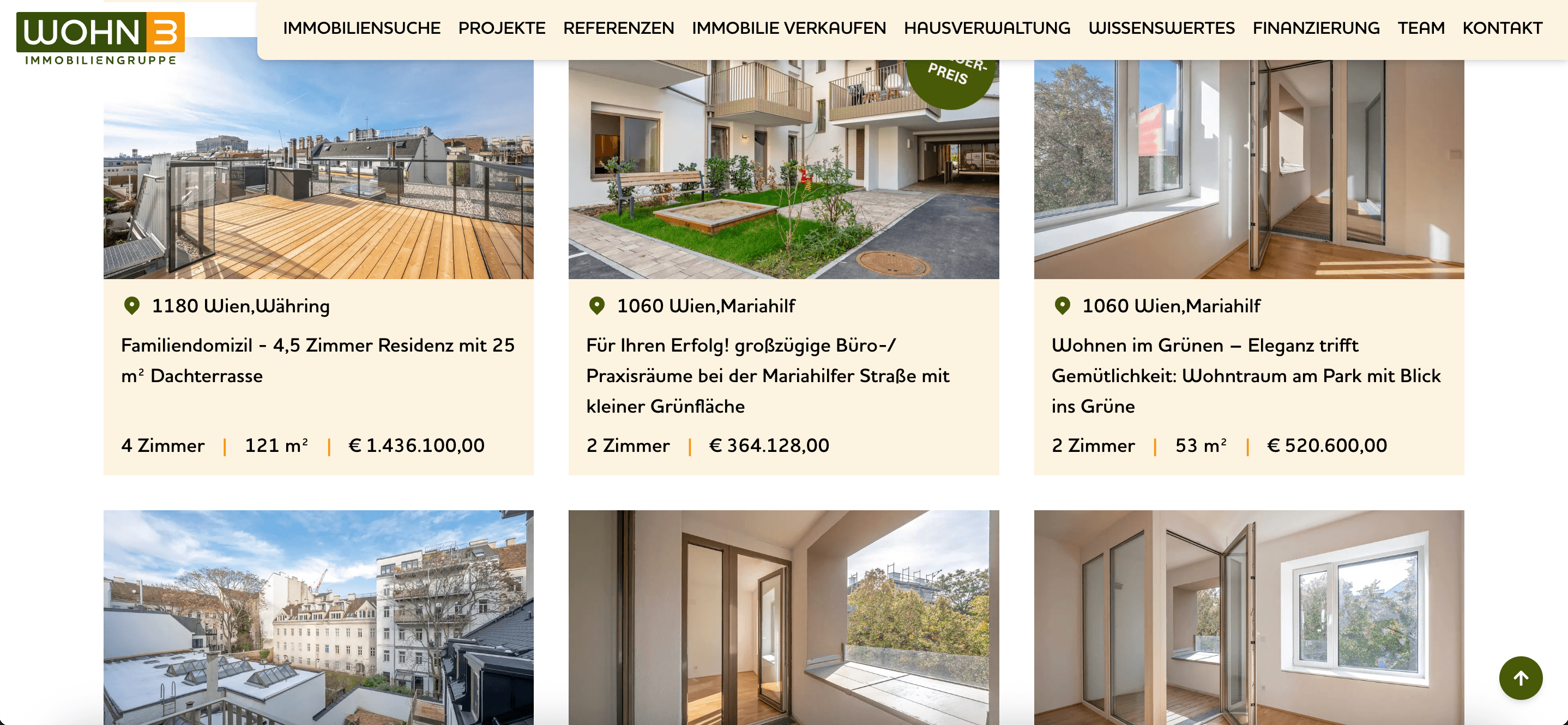 Wohn3 Website Preview