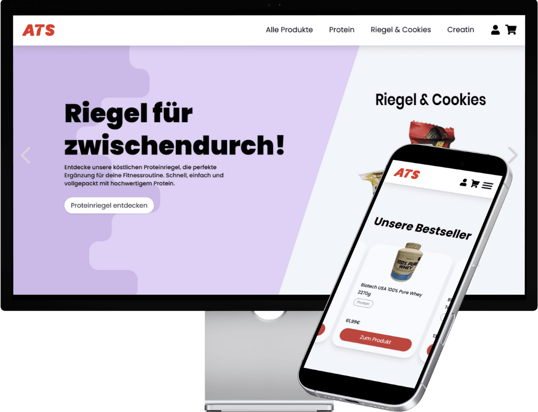 Screenshot der ATS Website